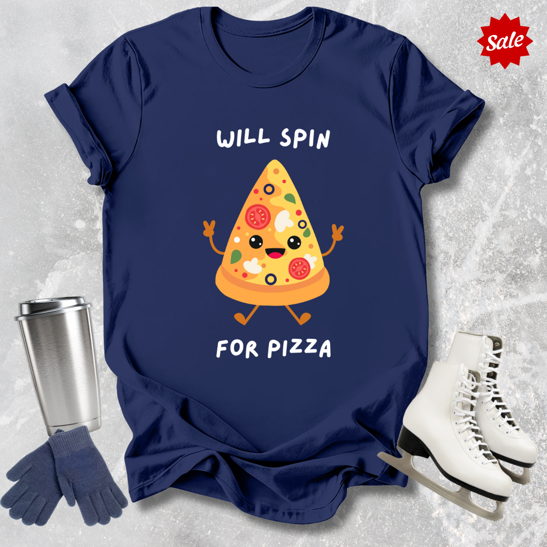 Will Spin for Pizza Kids T-Shirt