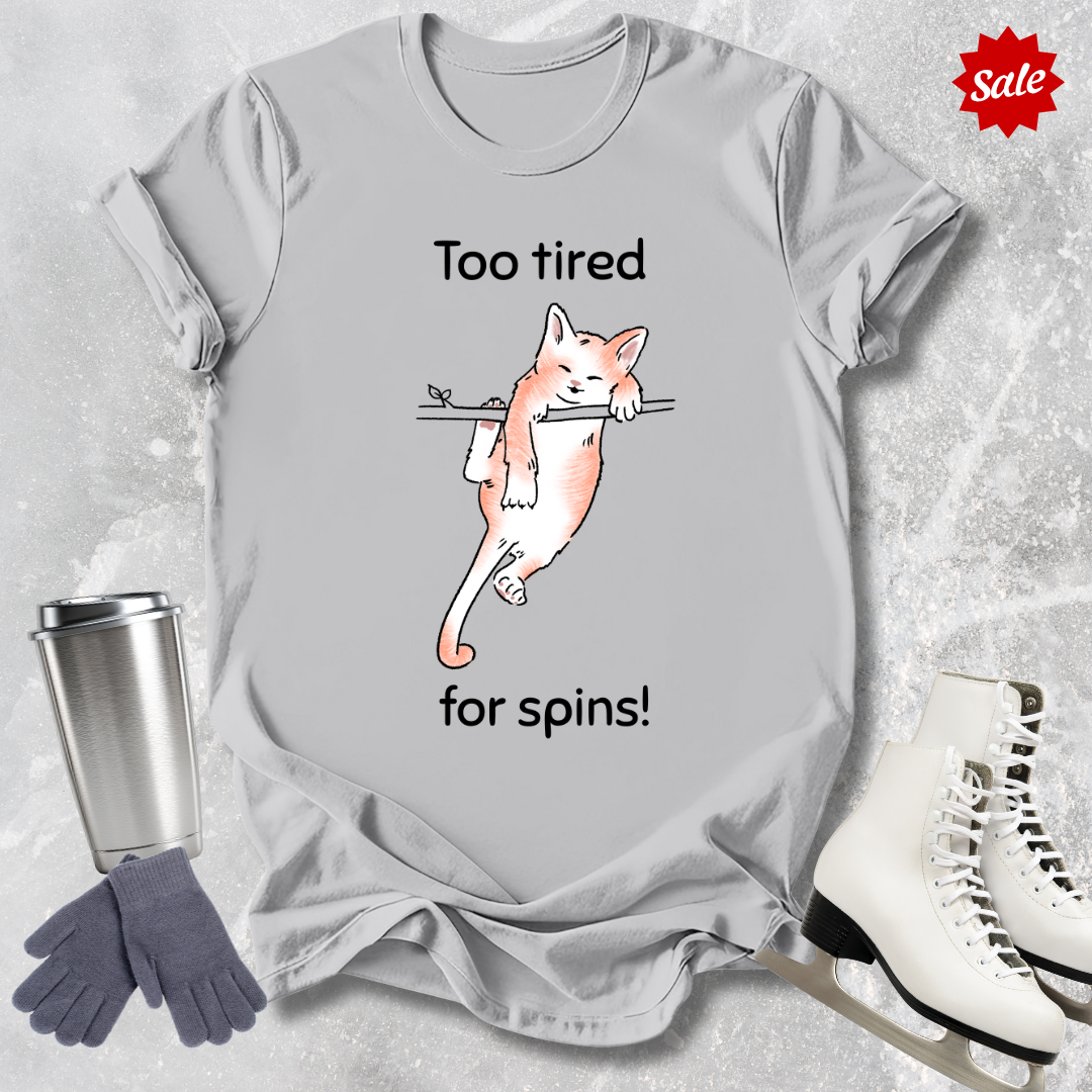 Too Tired for Spins Kids T‑Shirt