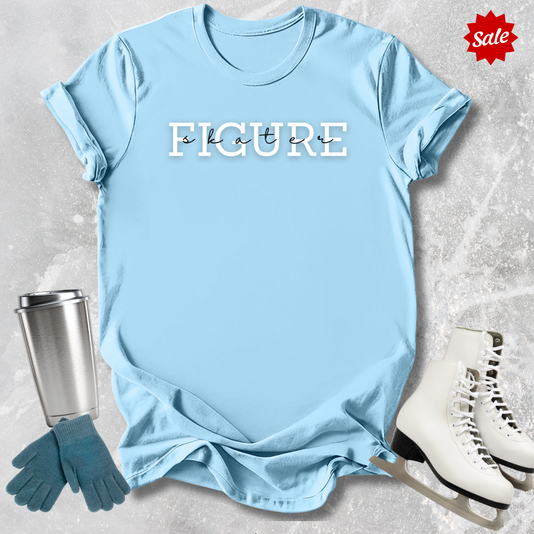 Figure Skater Script Kids T‑Shirt