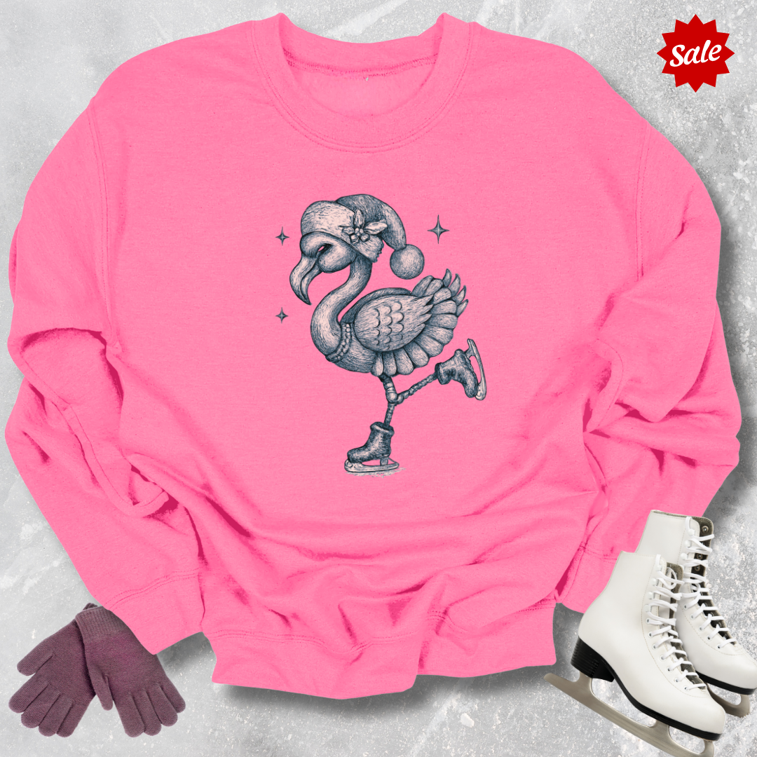 Skating Flamingo Kids Sweatshirt