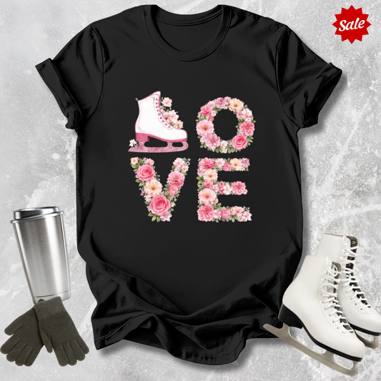Love Skates Floral Kids T‑Shirt