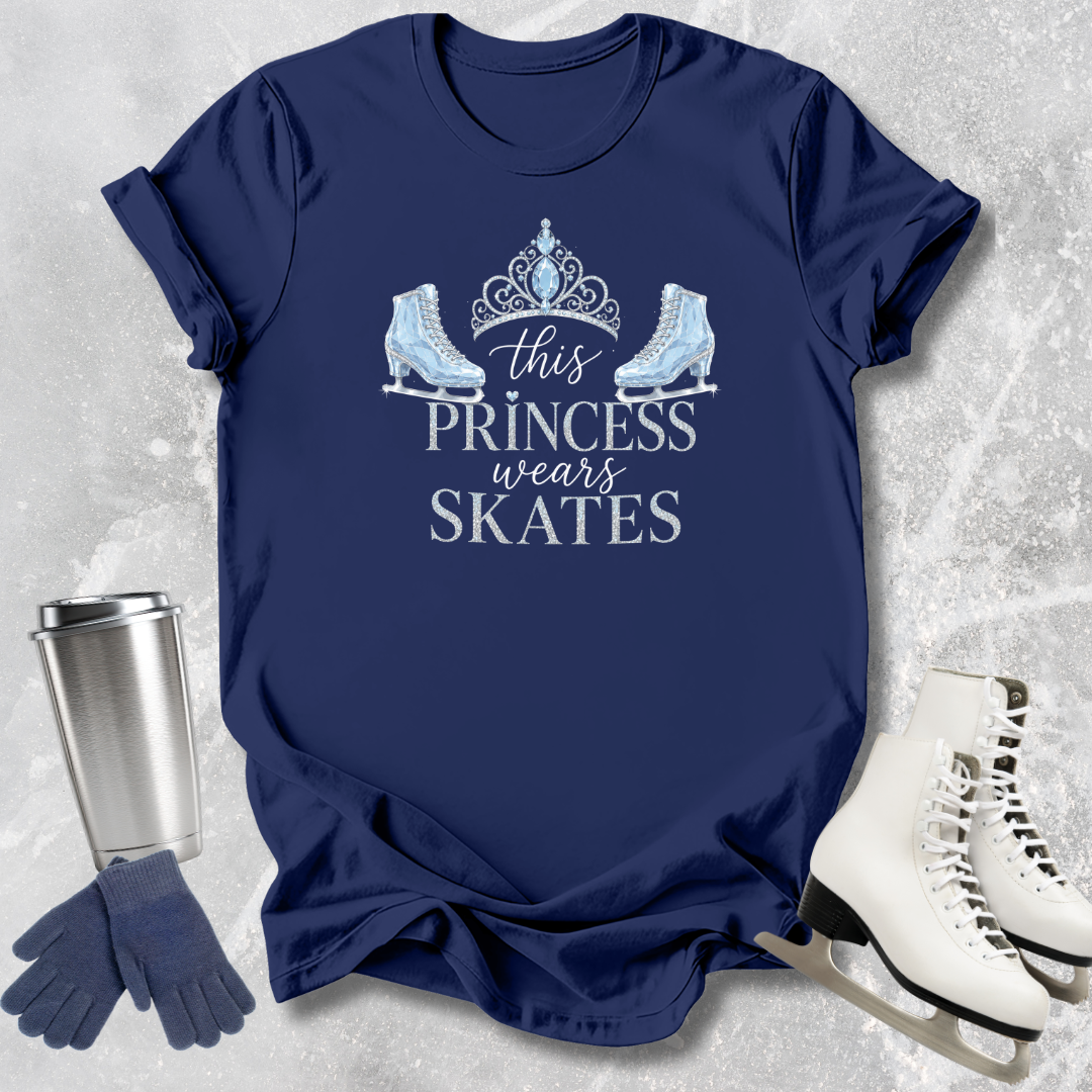 Princess Wears Skates Kids T-Shirt