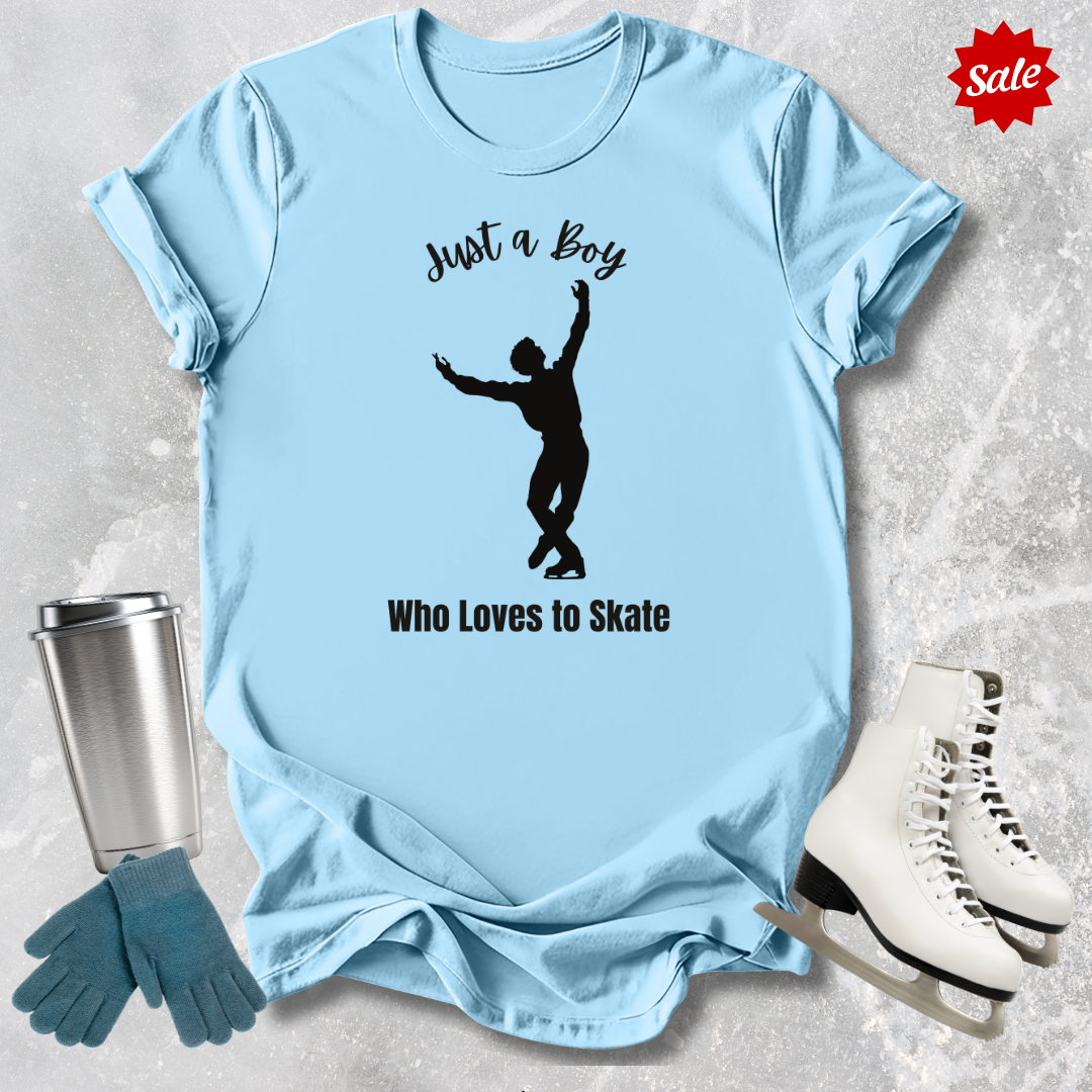 Just a Boy Who Loves to Skate Kids Shirt
