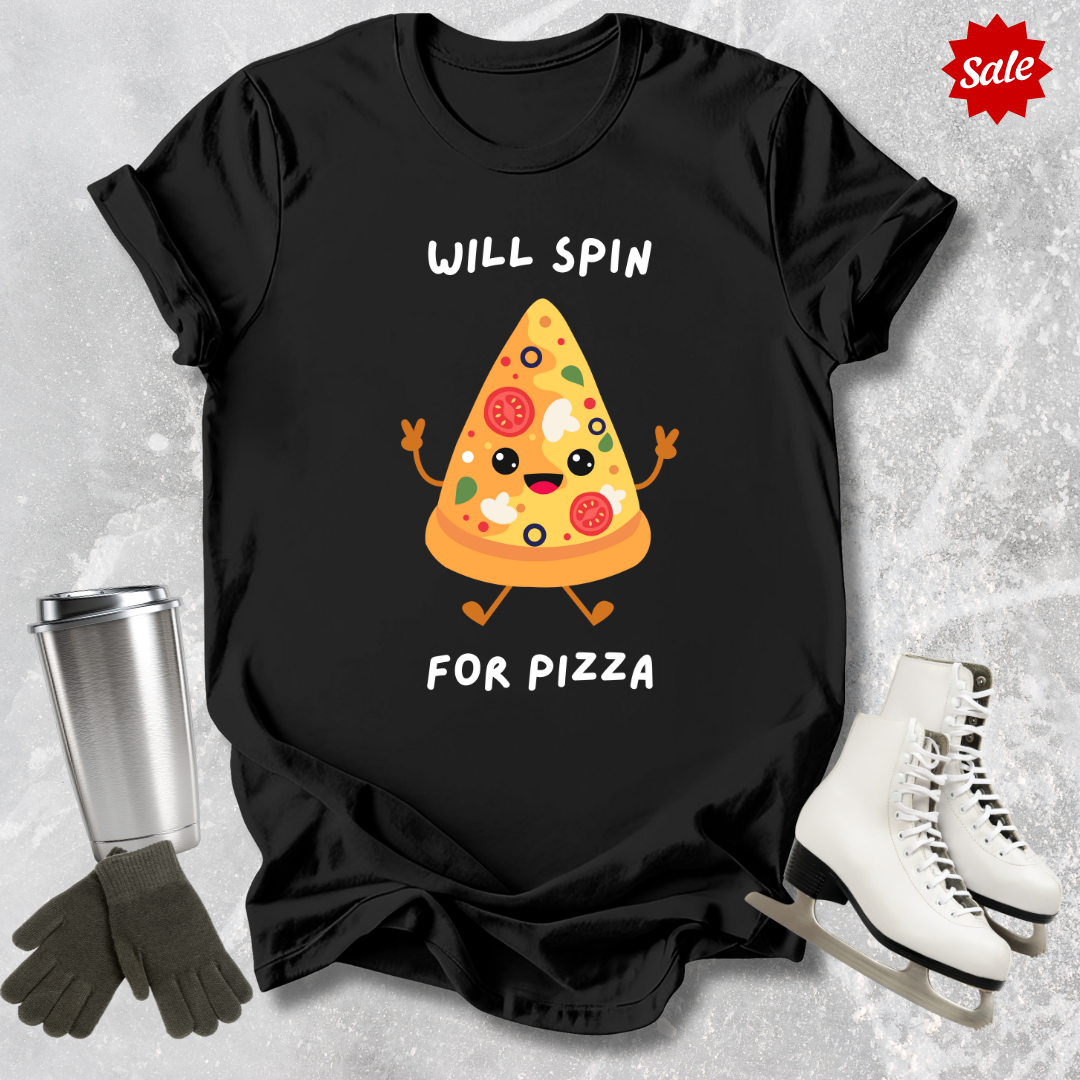Will Spin for Pizza Kids T-Shirt