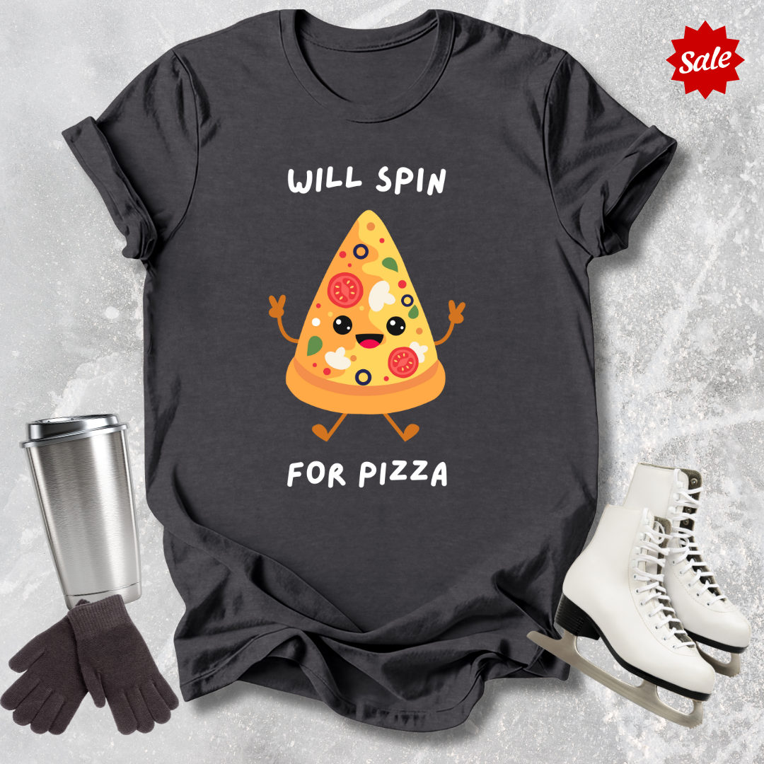 Will Spin for Pizza Kids T-Shirt