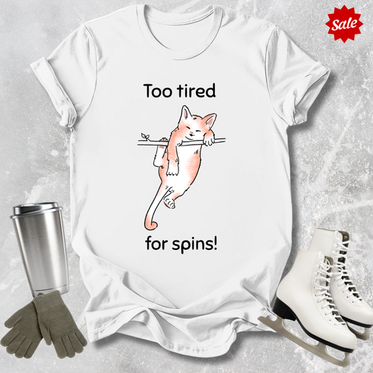 Too Tired for Spins Kids T‑Shirt