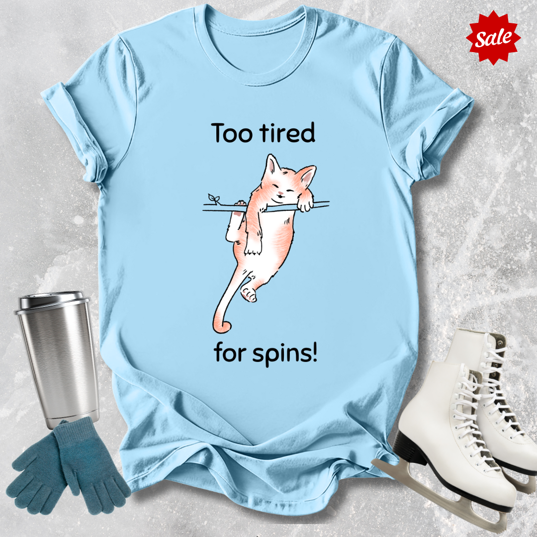 Too Tired for Spins Kids T‑Shirt