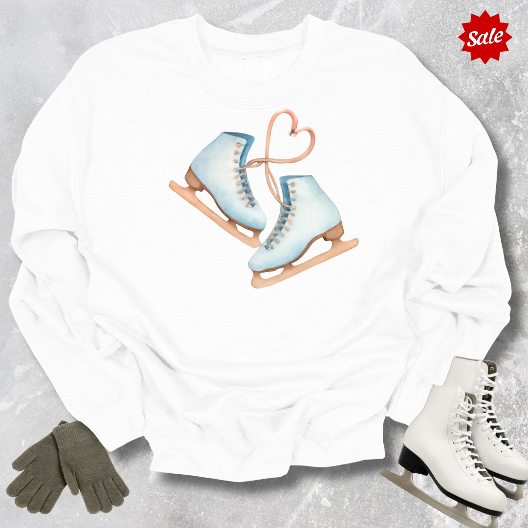 Figure Skates Heart Sweatshirt
