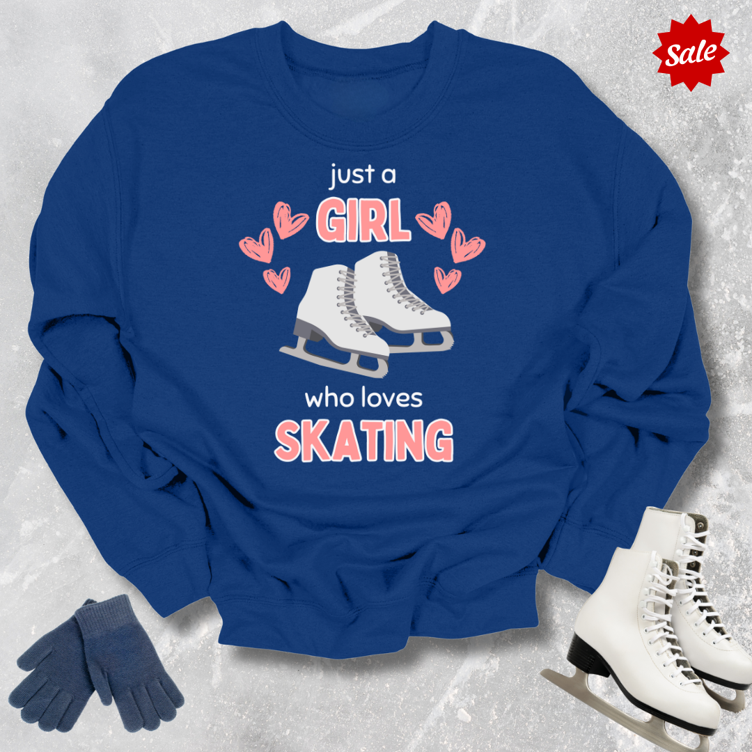 Just a Girl Who Loves Skating Sweatshirt