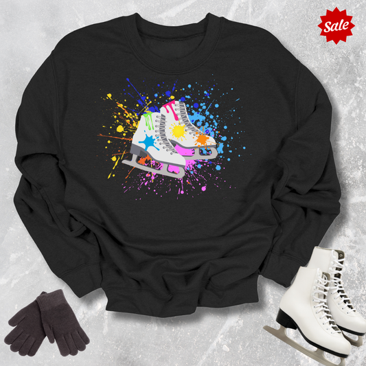 Paint Splatter Skates Kids Sweatshirt