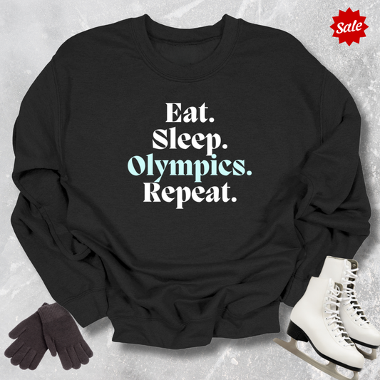 Eat Sleep Olympics Repeat Kids Sweatshirt