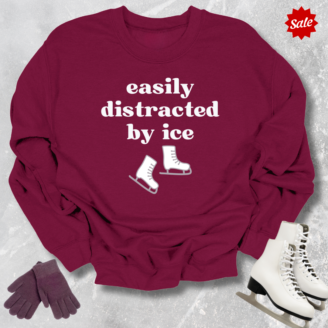 Easily Distracted by Ice Kids Sweatshirt