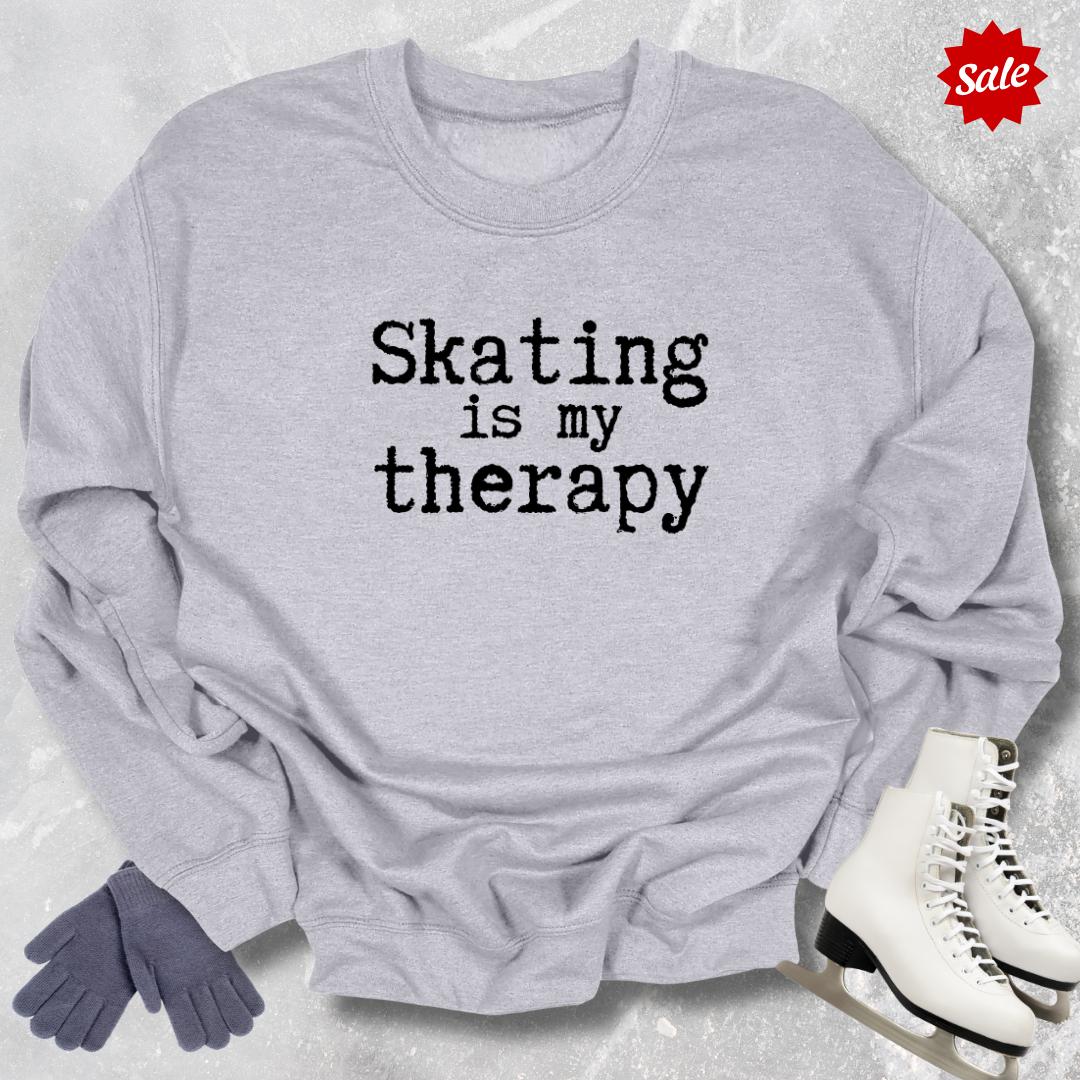 Skating Is My Therapy Kids Sweatshirt