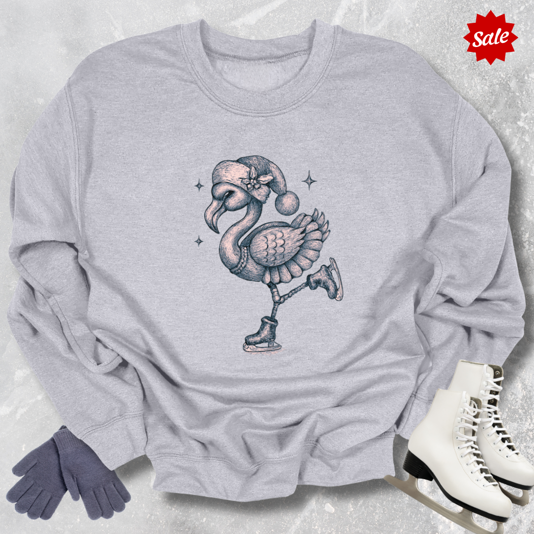 Skating Flamingo Kids Sweatshirt
