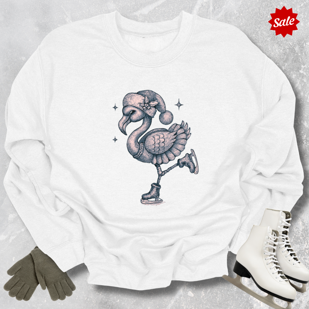 Skating Flamingo Kids Sweatshirt