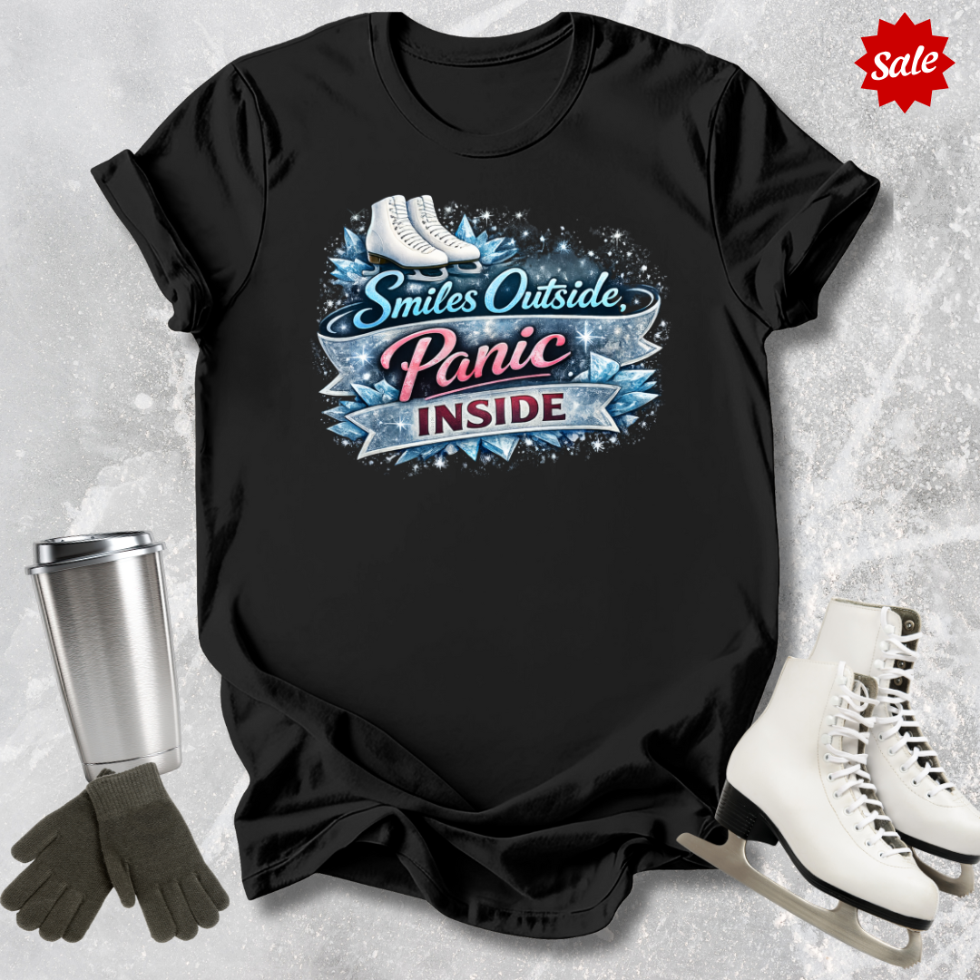 Smiles Outside Panic Inside Kids T-Shirt