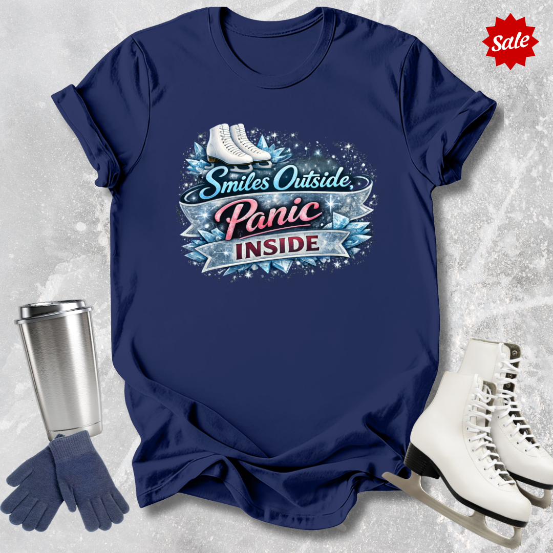 Smiles Outside Panic Inside Kids T-Shirt