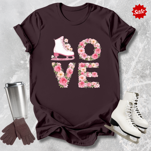 Love Skates Floral T‑Shirt