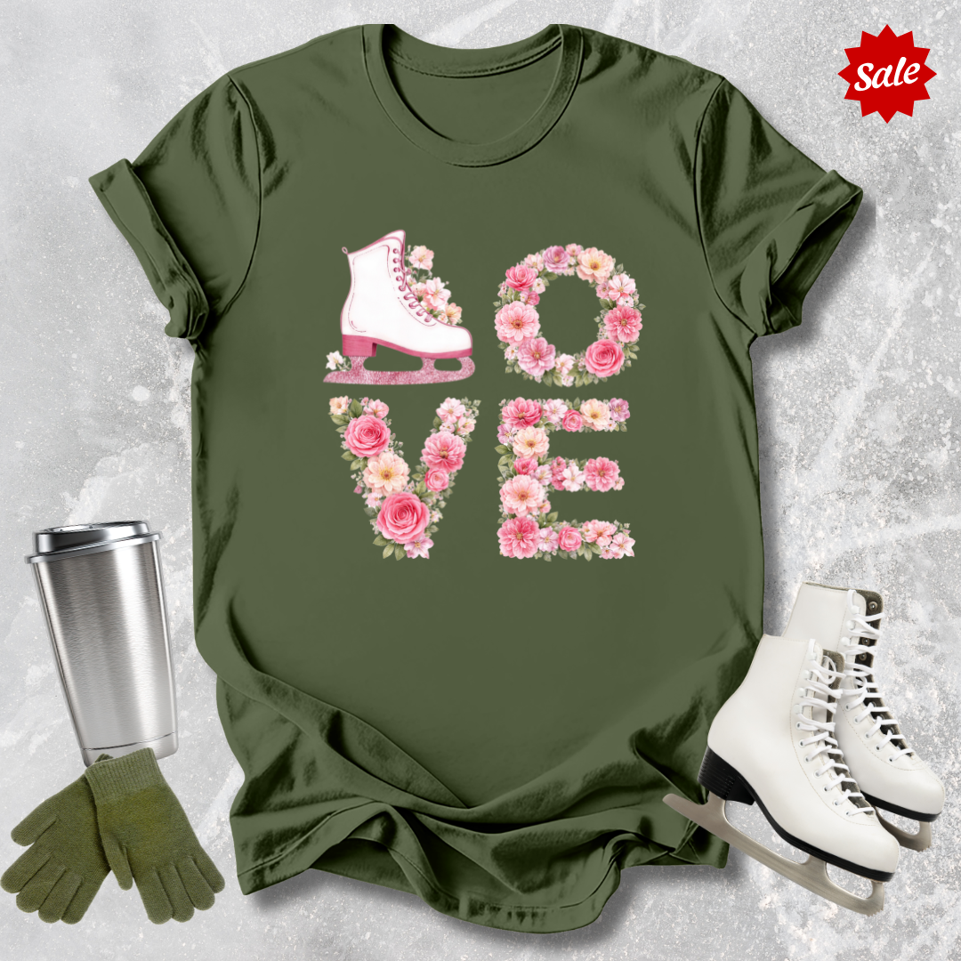 Love Skates Floral T‑Shirt