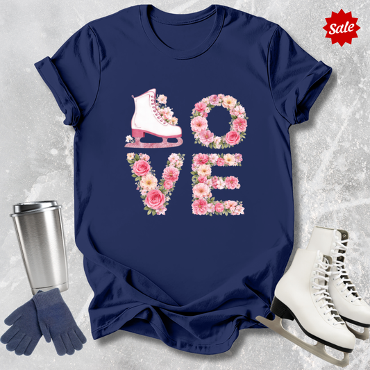 Love Skates Floral Kids T‑Shirt