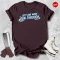 Brown Just one ore run-through shirt for figure skaters on ice with figure skates