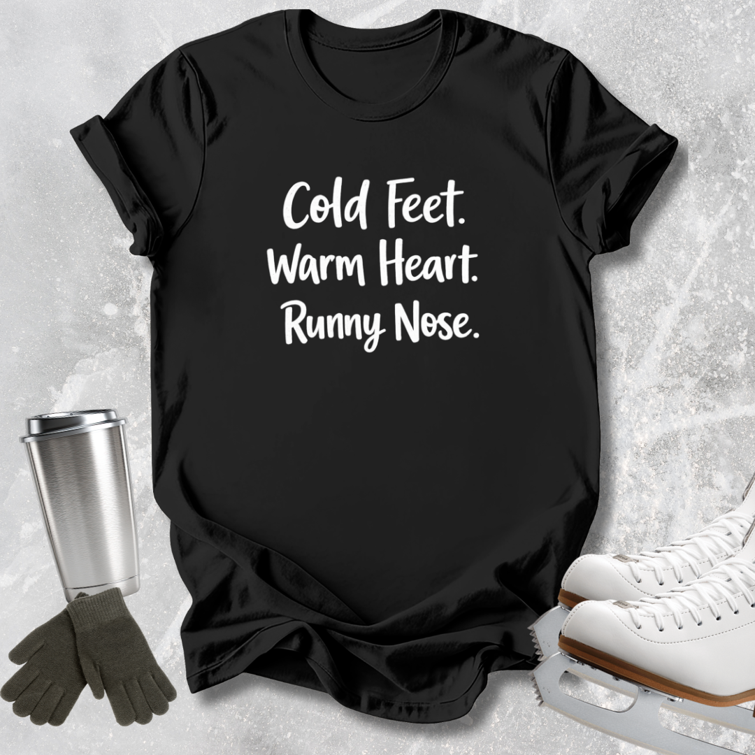 Cold Feet Warm Heart Kids T-Shirt