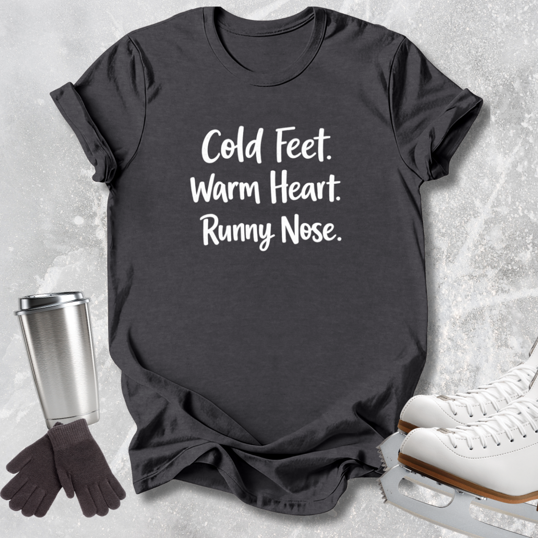 Cold Feet Warm Heart Kids T-Shirt