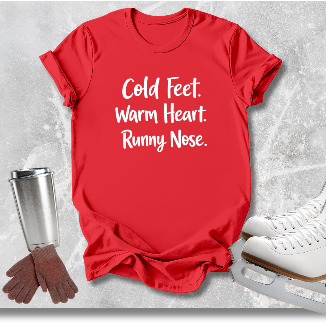 Cold Feet Warm Heart Kids T-Shirt
