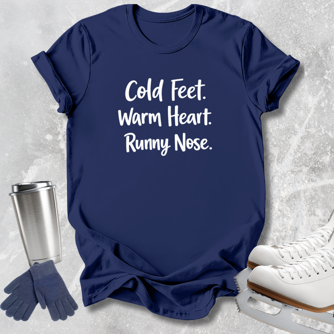 Cold Feet Warm Heart Kids T-Shirt