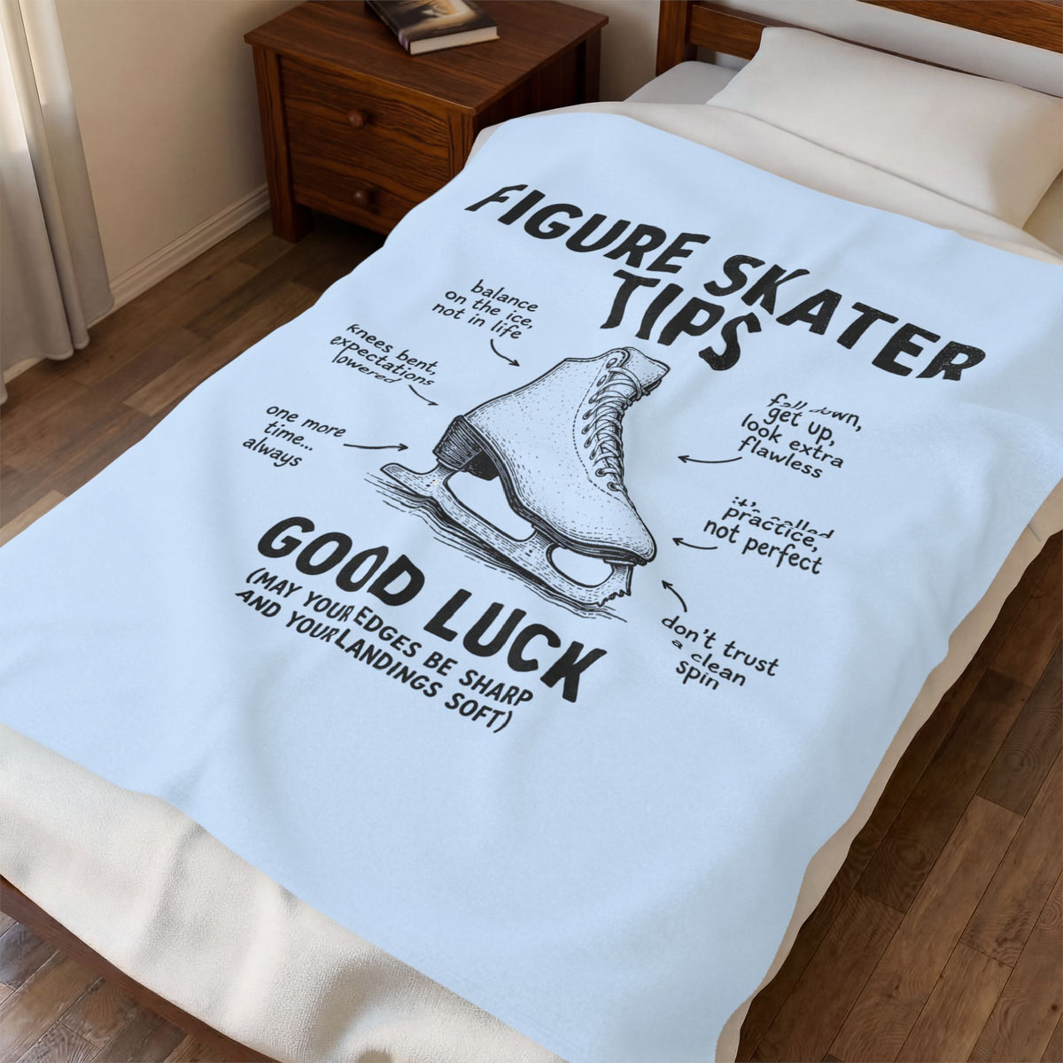 Figure Skater Tips Plush Blanket
